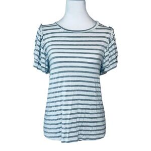 Green Envelope gray and White Fitted Short Sleeve Tee small